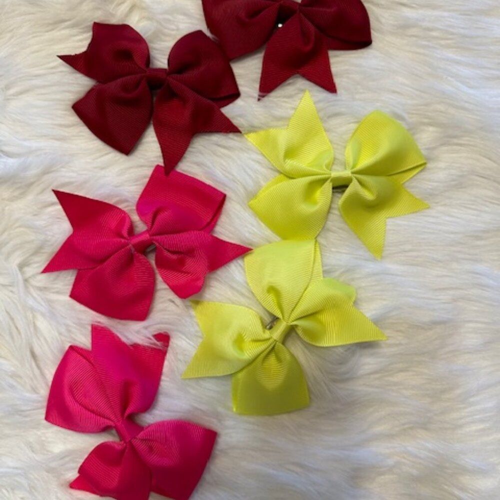 Bundle (6) of 4" Pinwheel Bows   3B8040  Handmade NWT Boutique
